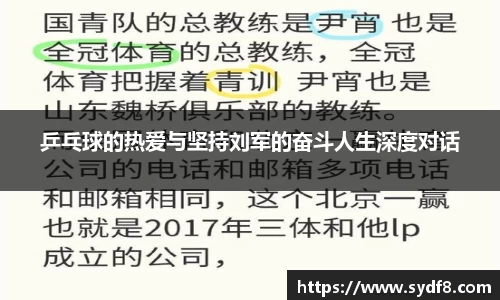 乒乓球的热爱与坚持刘军的奋斗人生深度对话